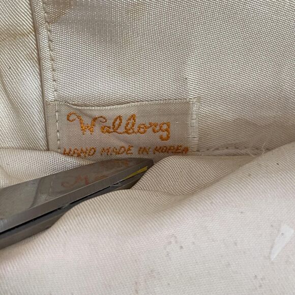 Vintage Walborg Beaded Evening Bag Womens Purse Gold Chain Handmade 60s Clutch - Picture 5 of 5